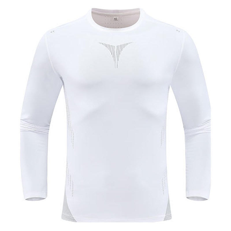 Casual T-shirt met lange mouwen en sneldrogend sportief T-shirt voor heren