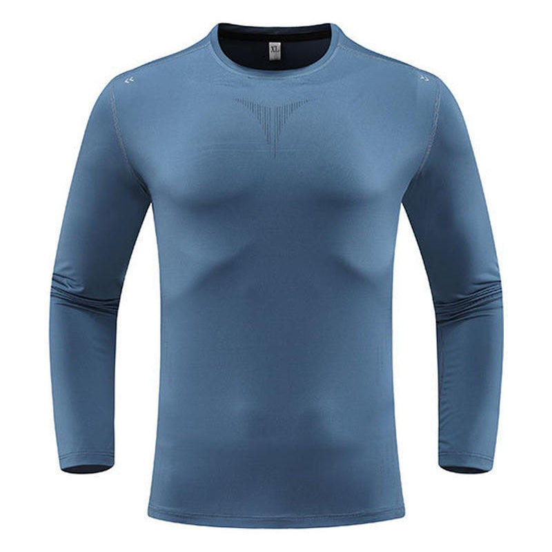 Casual T-shirt met lange mouwen en sneldrogend sportief T-shirt voor heren