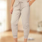 3/4 High-Waist Slim Fit Joggingbroek met Trekkoordzak