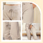 3/4 High-Waist Slim Fit Joggingbroek met Trekkoordzak