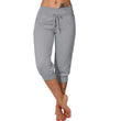 3/4 High-Waist Slim Fit Joggingbroek met Trekkoordzak