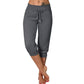 3/4 High-Waist Slim Fit Joggingbroek met Trekkoordzak