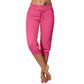 3/4 High-Waist Slim Fit Joggingbroek met Trekkoordzak