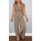 Dames elegante set: Top met V-hals en broek