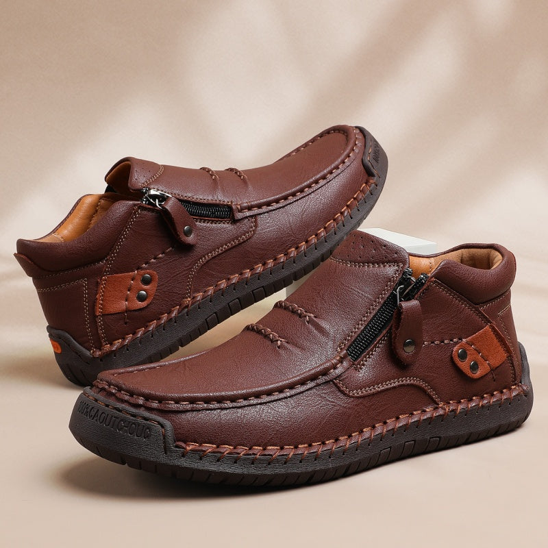 🔥2025 Hot Sale🌟Retro outdoor casual PU-schoenen voor heren