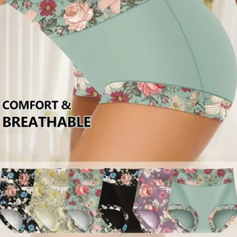 🔥Koop er 1 en krijg er 2 gratis🔥Dames Slips met Hoge Taille en Bloemenprint
