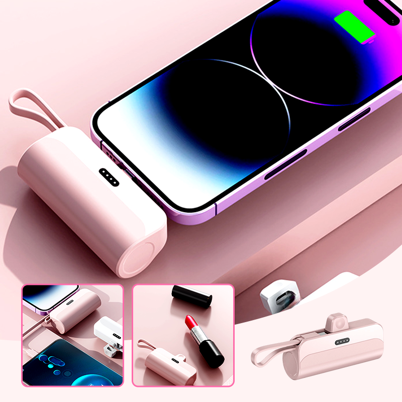 Draagbare Powerbank met Hoge Capaciteit en Ingebouwde Kabels🔋🔌