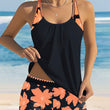 2-delige badmodeset met print tankini en shorts voor dames