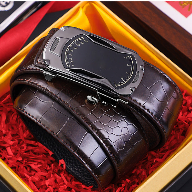 Automatische gesp voor heren met krokodillenpatroon