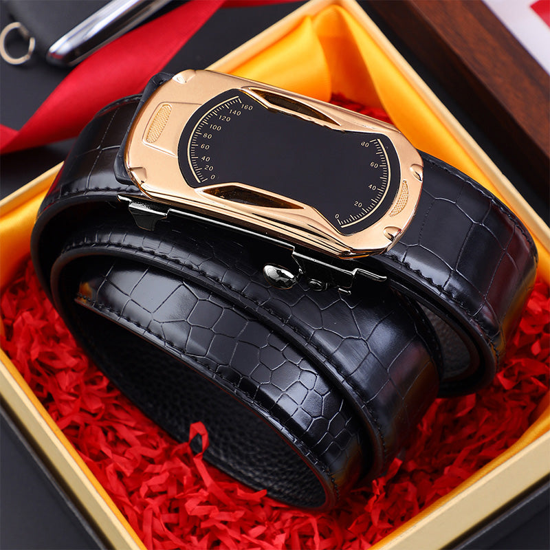 Automatische gesp voor heren met krokodillenpatroon