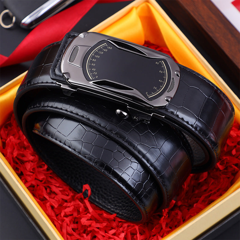 Automatische gesp voor heren met krokodillenpatroon