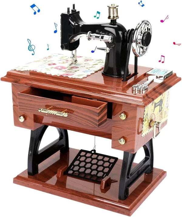 🪗Tijdelijke aanbieding 50% KORTING - Houten mini-naaimachine muziekdoosje