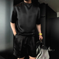🔥Lichen Two-delige heren: T-shirt en shorts in gewone kleuren