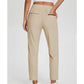 ⏰🎁Hoge elastische broek voor dames met zakken met ritssluiting