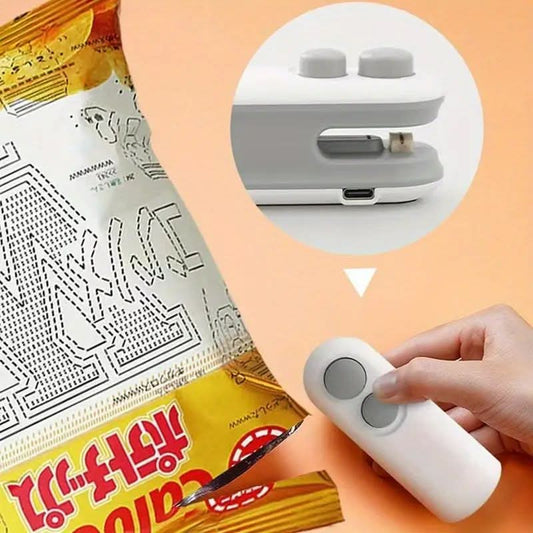 2-in-1 mini draagbare oplaadbare zakkensluit- en snijmachine