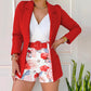 Stijlvolle blazer en korte broek met bloemenprint voor dames