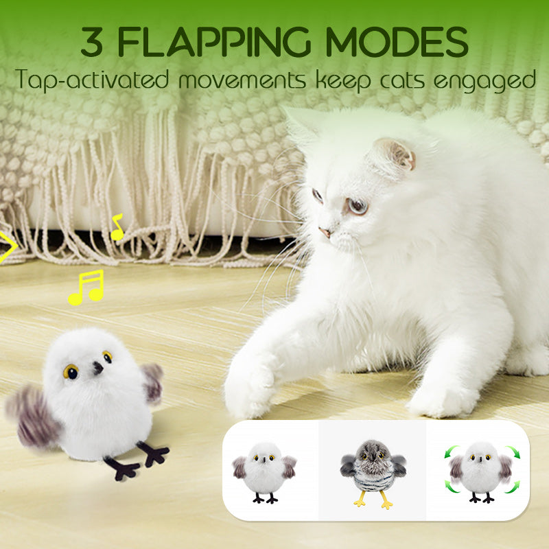 🔥🔥Interactief kattenspeeltje in de vorm van een realistische vogel