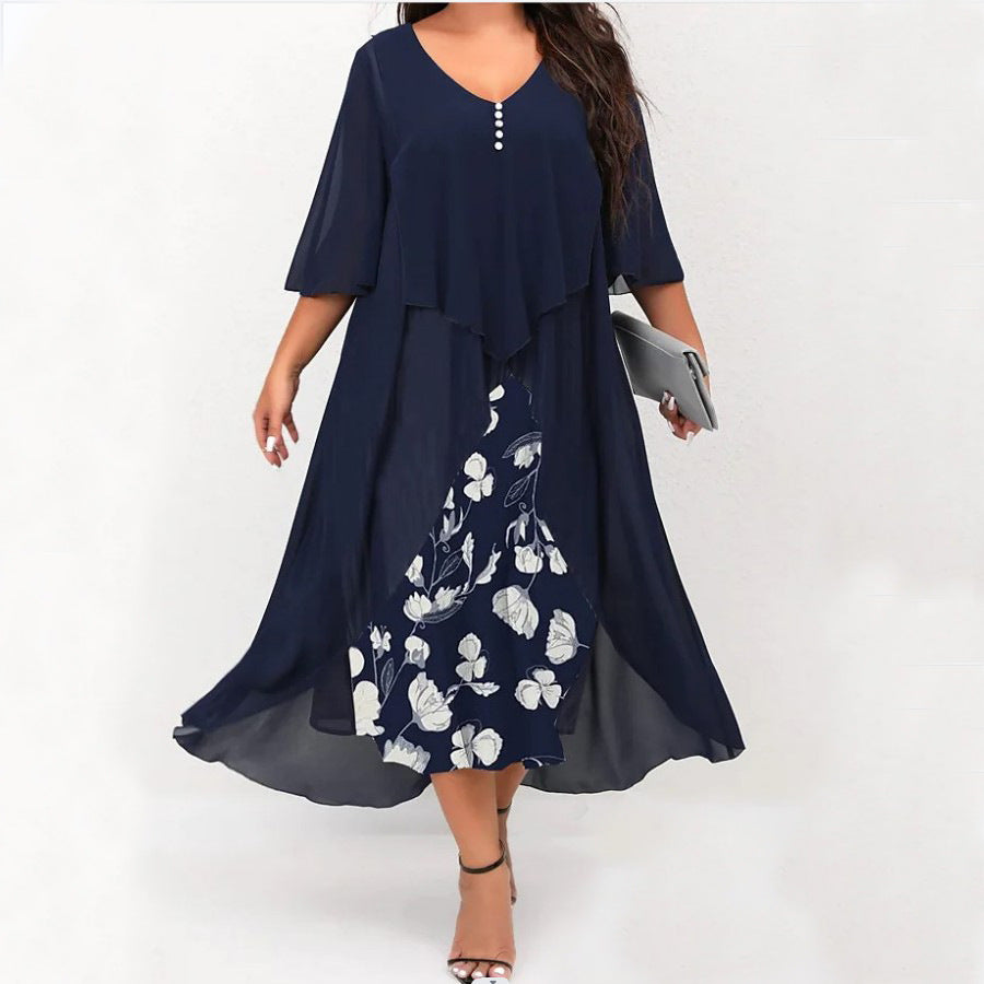🌸 Nieuwe Collectie 👗 Chiffon Jurk met 2-in-1 Look – Elegante laagjesstijl, luchtige pasvorm & vrouwelijke uitstraling ✨