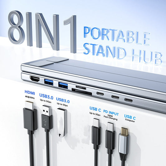 🔥Uitverkoop 50% korting🔥USB-C Dockingstation Laptopstandaard met 4K HDMI💻