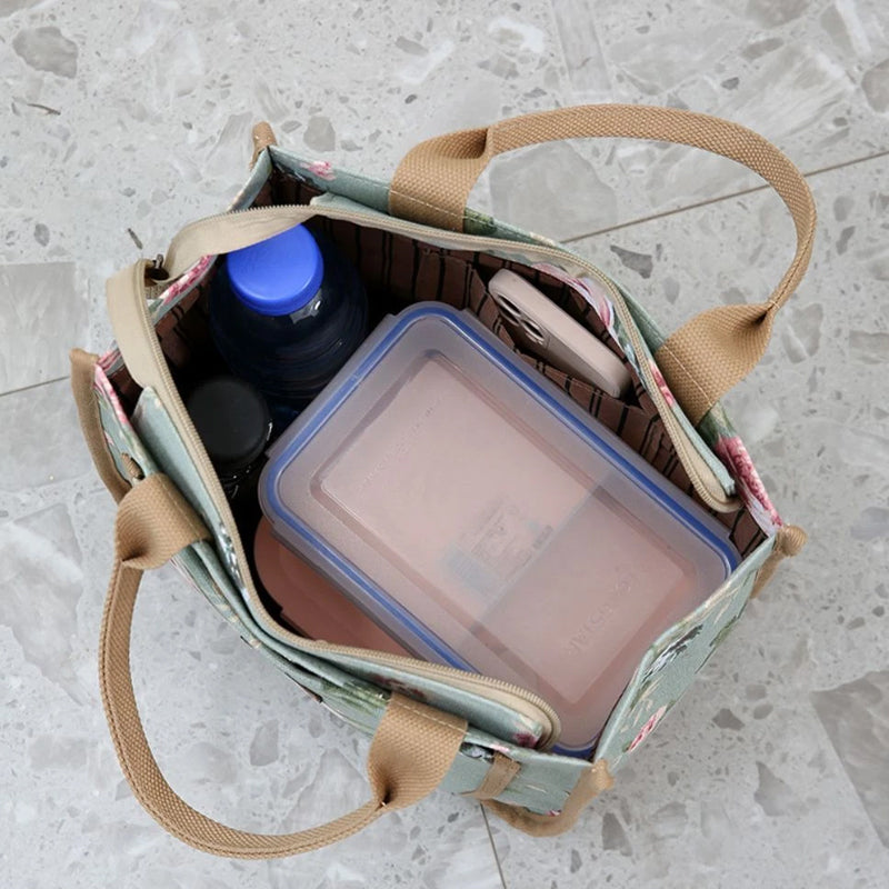 Lunchzak met bloemenprint voor dames