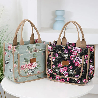 Lunchzak met bloemenprint voor dames