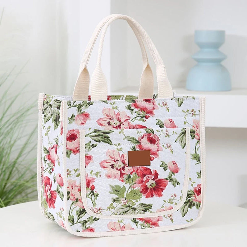 Lunchzak met bloemenprint voor dames