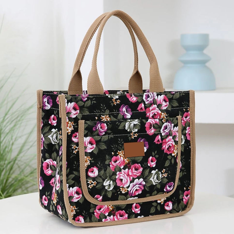 Lunchzak met bloemenprint voor dames