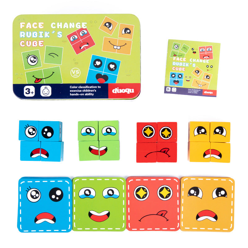 💖HETE VERKOOP 49% KORTING🎁5D Puzzel Educatief Gezichten Veranderend Spel - Interactieve Familie Activiteit met Draaiende Gezichten voor Creatief Leren🧩
