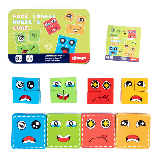 💖HETE VERKOOP 49% KORTING🎁5D Puzzel Educatief Gezichten Veranderend Spel - Interactieve Familie Activiteit met Draaiende Gezichten voor Creatief Leren🧩