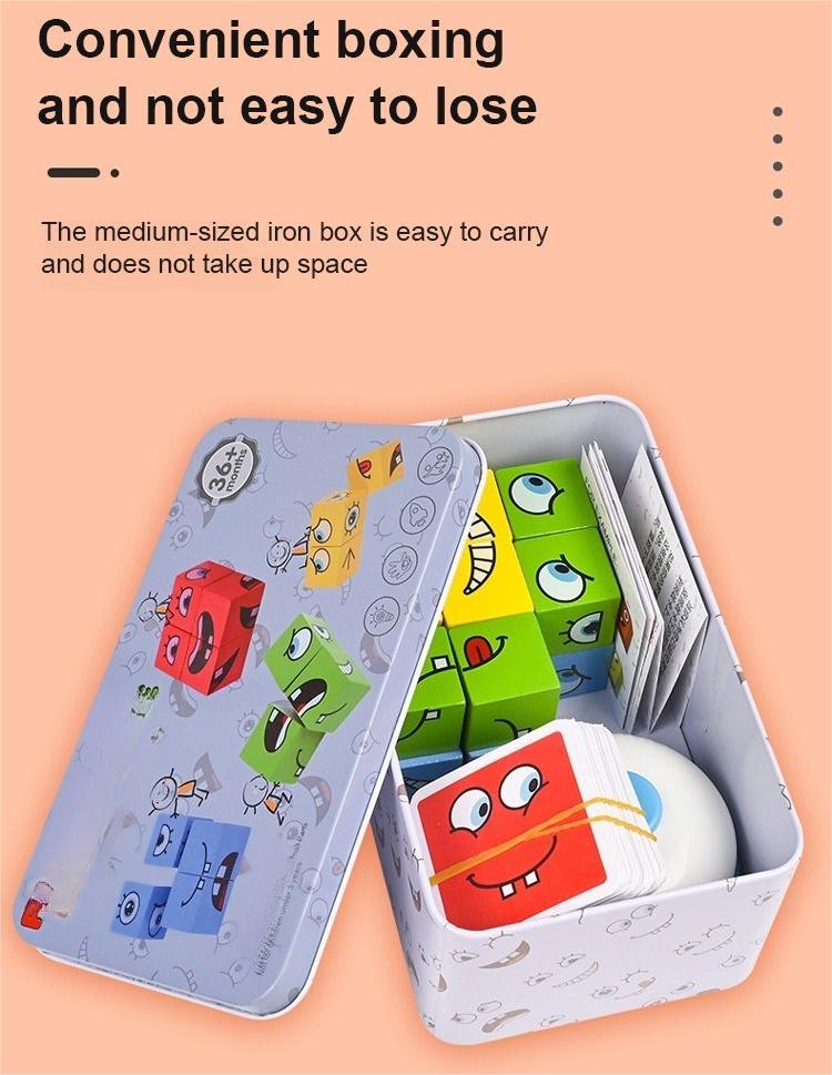 💖HETE VERKOOP 49% KORTING🎁5D Puzzel Educatief Gezichten Veranderend Spel - Interactieve Familie Activiteit met Draaiende Gezichten voor Creatief Leren🧩