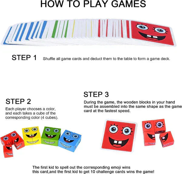 💖HETE VERKOOP 49% KORTING🎁5D Puzzel Educatief Gezichten Veranderend Spel - Interactieve Familie Activiteit met Draaiende Gezichten voor Creatief Leren🧩