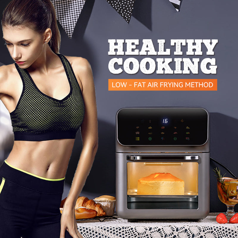 🔥50%  korting - TOP AANBIEDING🍳🍗 Multifunctionele Airfryer met kijkvenster en touchscreen | Gratis verzending✈️