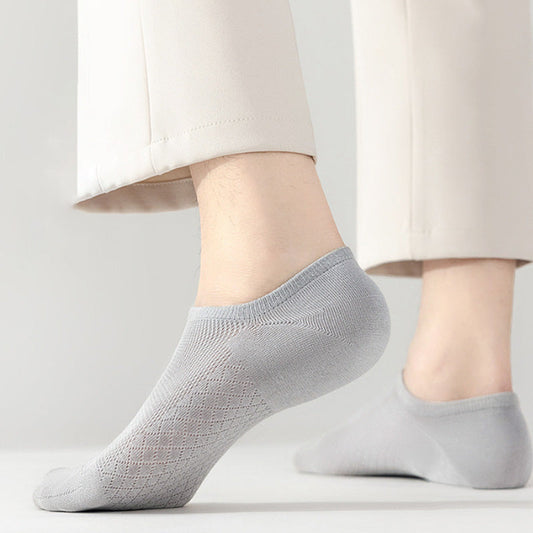 Heren sokken in effen kleur, ademend mesh