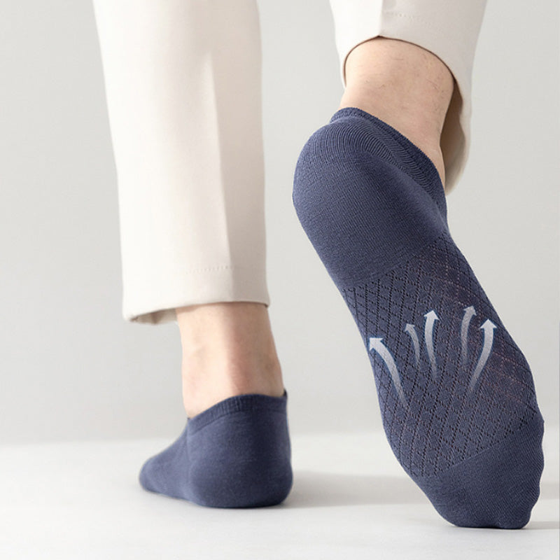 Heren sokken in effen kleur, ademend mesh