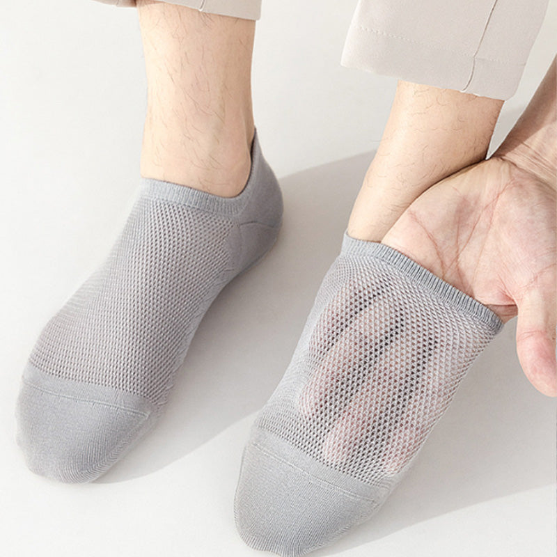 Heren sokken in effen kleur, ademend mesh