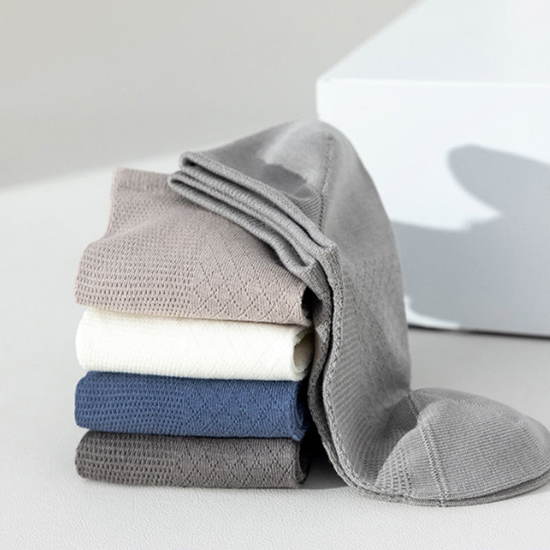 Heren sokken in effen kleur, ademend mesh