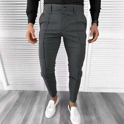 Casual, effen pantalon voor heren