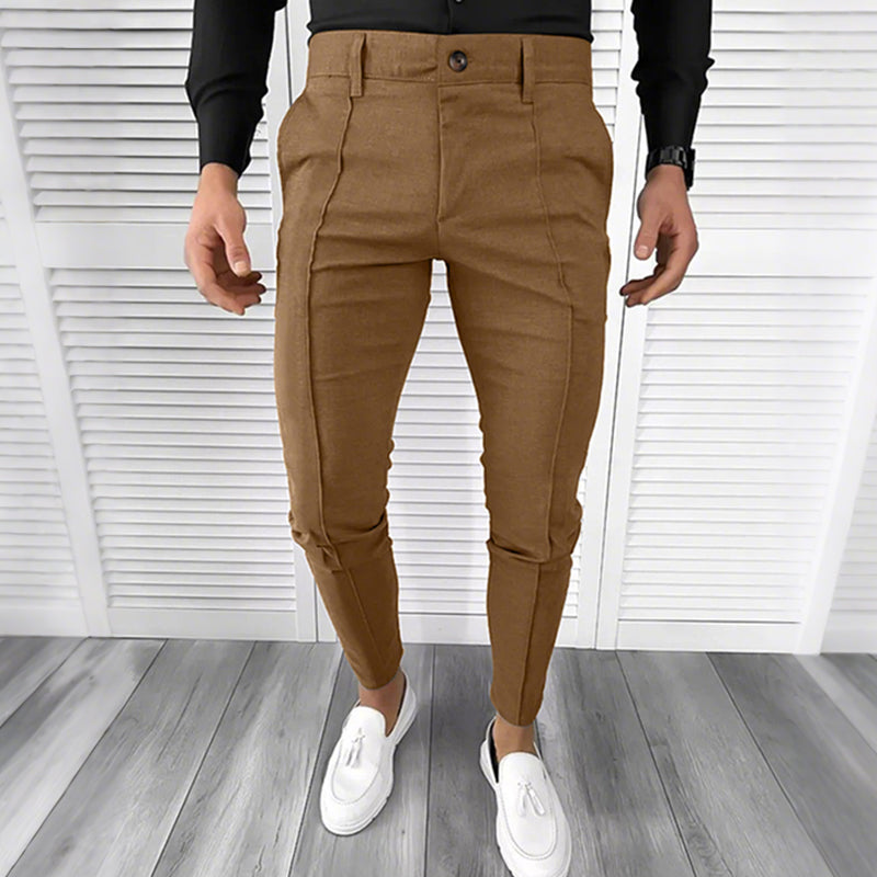 Casual, effen pantalon voor heren