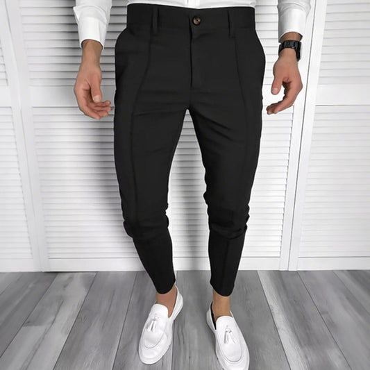 Casual, effen pantalon voor heren