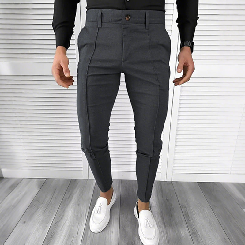 Casual, effen pantalon voor heren