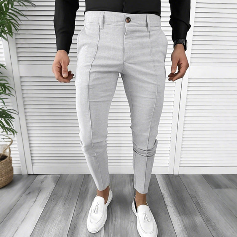 Casual, effen pantalon voor heren