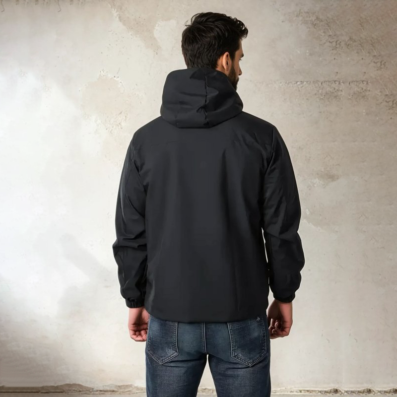 Heren outdoor sportjas in effen kleur
