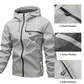 Heren outdoor sportjas in effen kleur