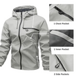 Heren outdoor sportjas in effen kleur