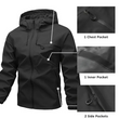 Heren outdoor sportjas in effen kleur