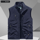 Oversized mouwloos gilet met zakken voor heren