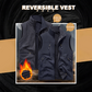 Oversized mouwloos gilet met zakken voor heren