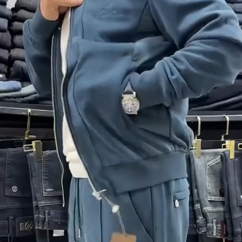 Onverslaanbare prijzen🥰🤩Tweedelige set casual jas en broek voor heren