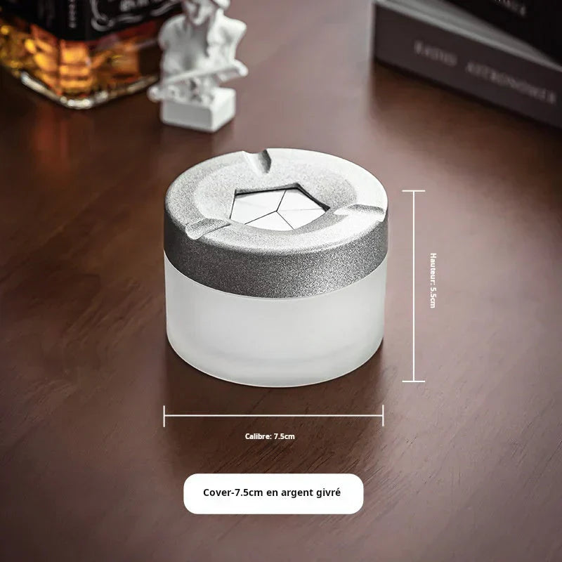 🔥360° draaibare asbak van roestvrij staal 🚬 Geurvrij & met sigarettenhouder voor in de auto & thuis