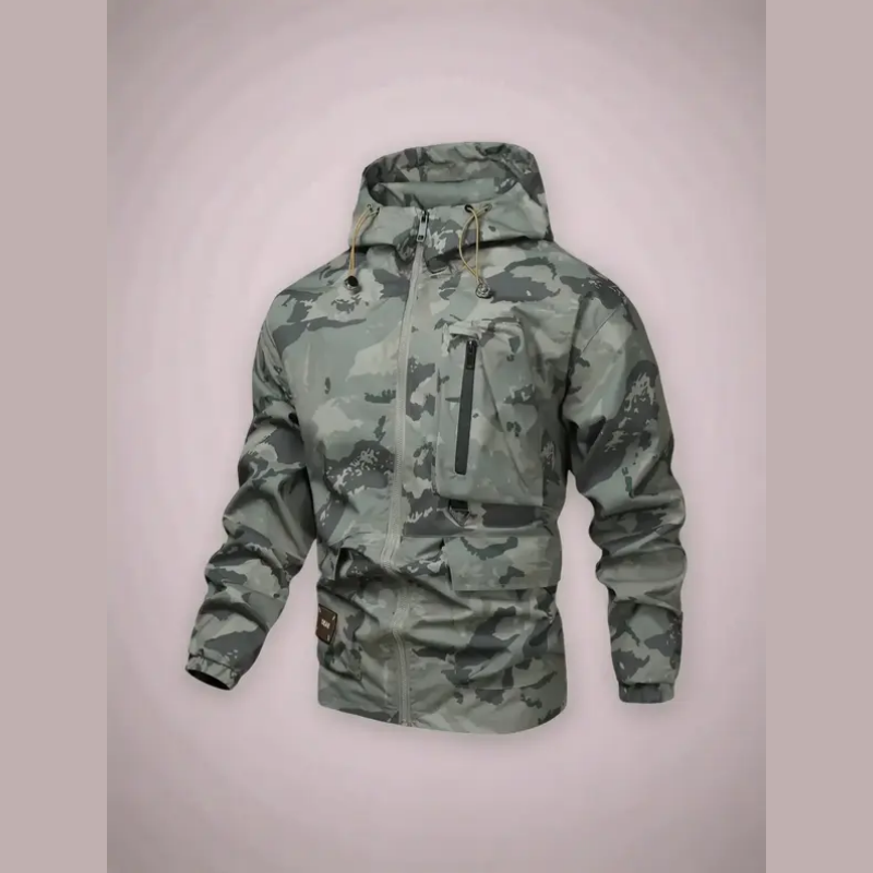 🦅 Heren Camouflage Jas: Capuchon, Meer Zakken & Weerbestendig – Perfect Voor Outdoor & Stad!